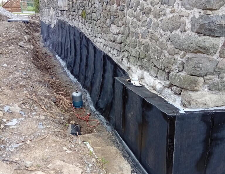 Travaux de murs enterrés